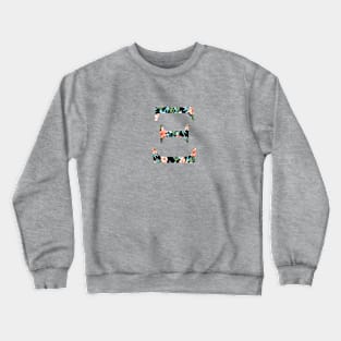 XI Floral Greek Letter Design Crewneck Sweatshirt